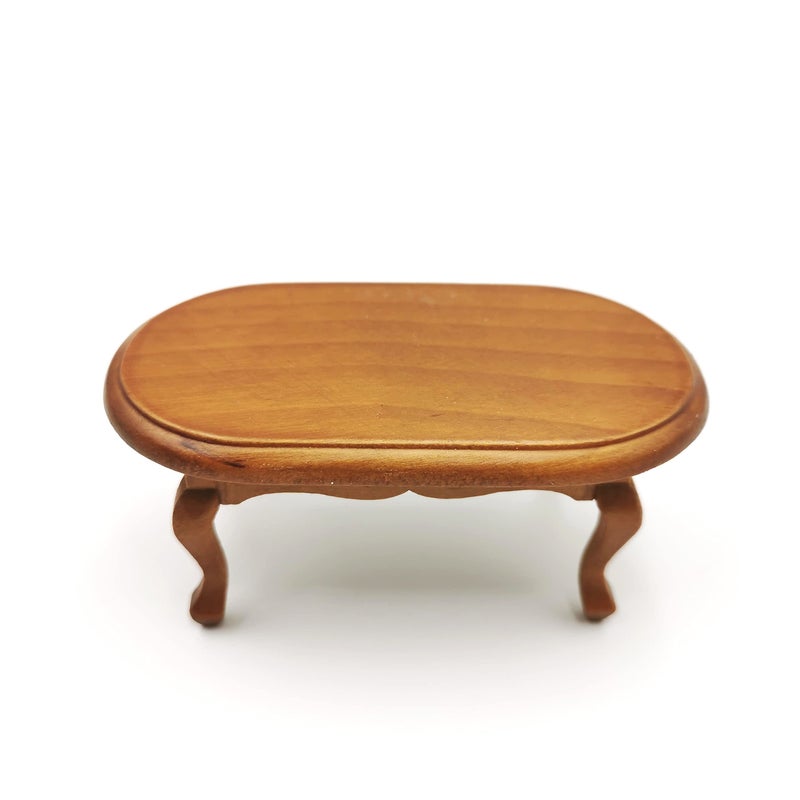 SXFSE Dollhouse Decoration Accessories,1/12 Mini Dollhouse Furniture Miniature Teatable Coffee Table Living Room Toy - Image 1